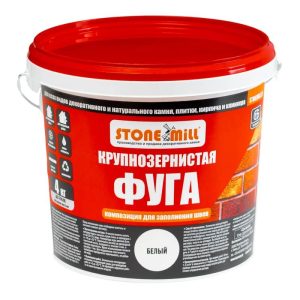 Фуга крупнозернистая для декоративного камня белая