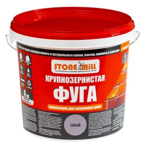 Фуга крупнозернистая для декоративного камня серая