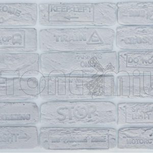 Декор под кирпич гипсовый Шамотный белый