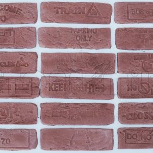 Декор под кирпич гипсовый Шамотный темная охра